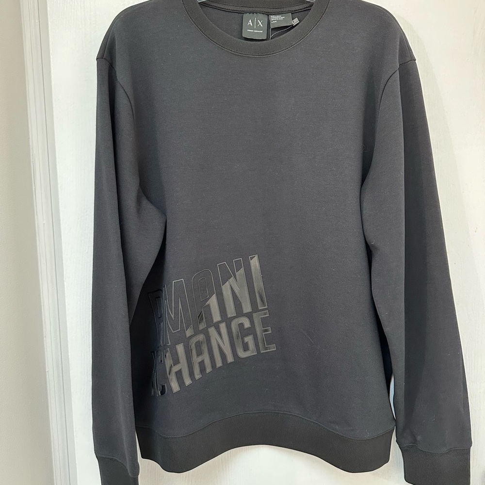 New Armani Exchange Men's Black Sweat Shirt L